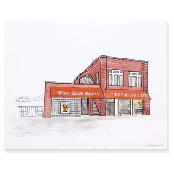 Tiger Town Tavern (near Clemson University) – Watercolor Art Print